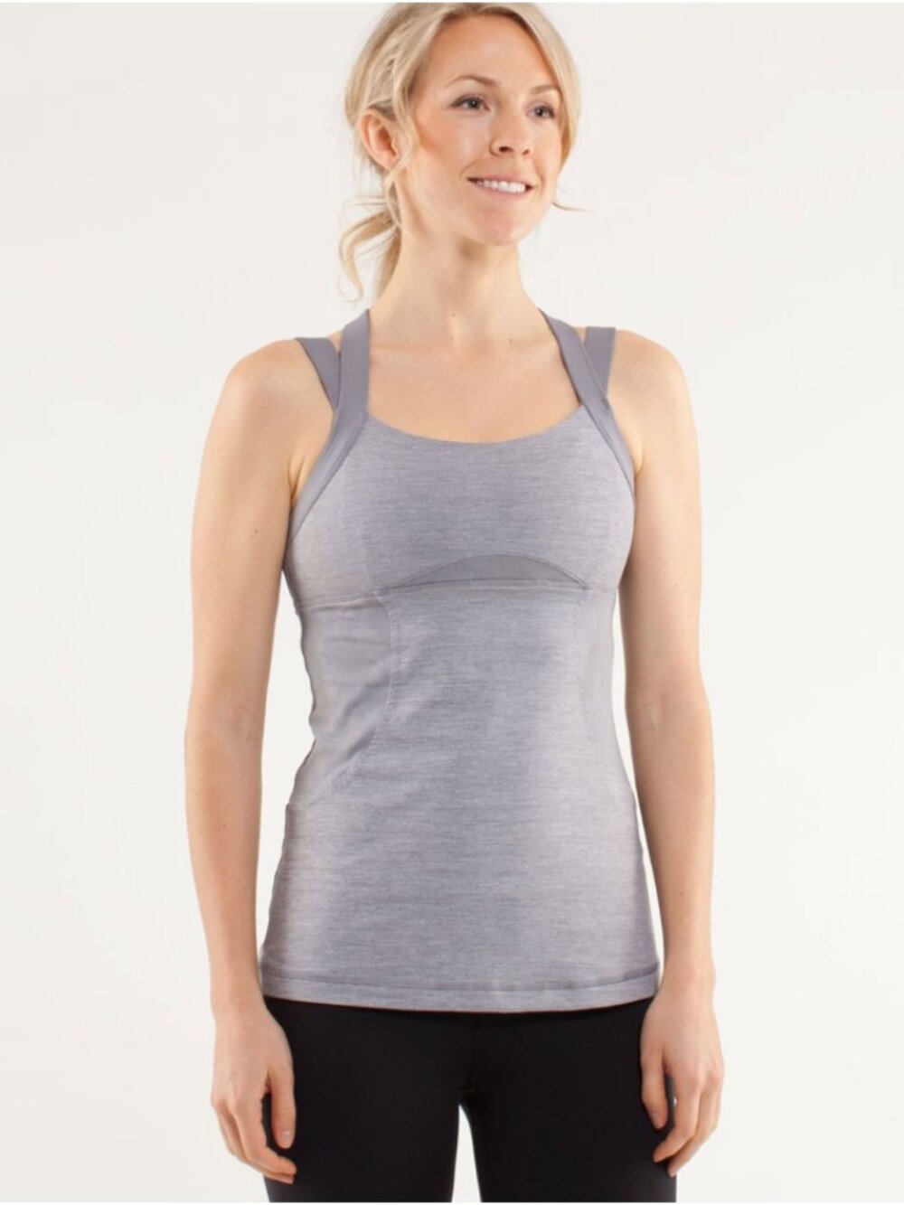 Lululemon Chaturanga Tank Heathered Fossil / Fossil